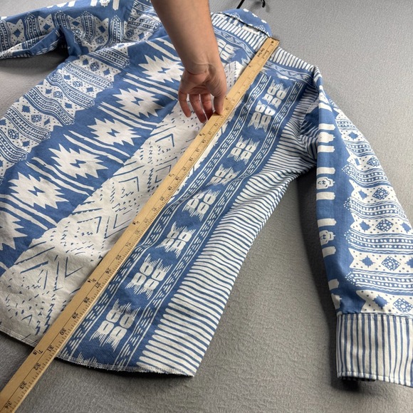 Vintage Panhandle Slim Shirt Mens 17x35 Aztec Western Cowboy Rodeo Made in USA - Picture 9 of 12